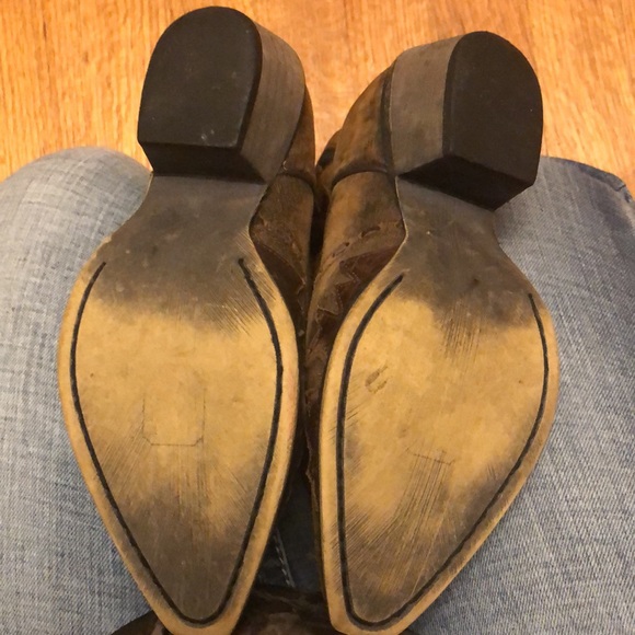 Dan-post girls boho western pointed toe cowgirl boots size 2 - Picture 8 of 11